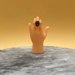 Vintage Mexico silver tiger eye stone ring - 00H020